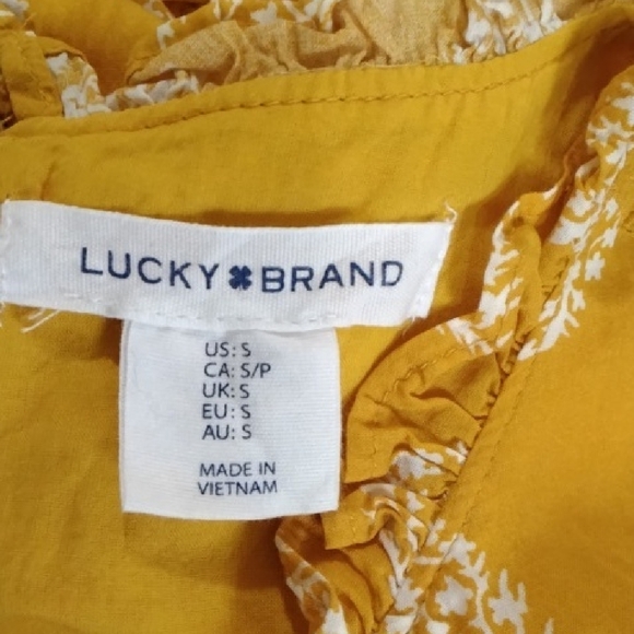 Lucky Brand Women's Yellow A-Line Sundress Sleeveless Size S - Picture 10 of 11